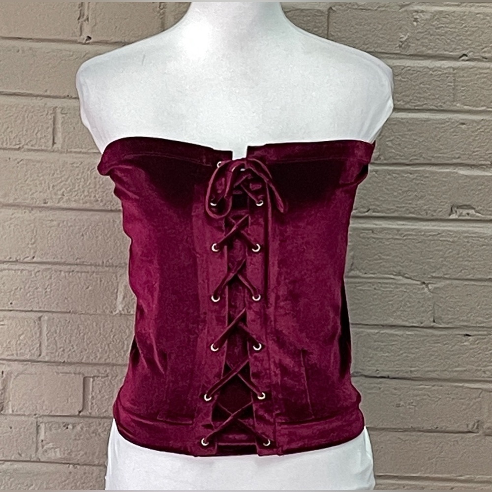 Velvet corset top S